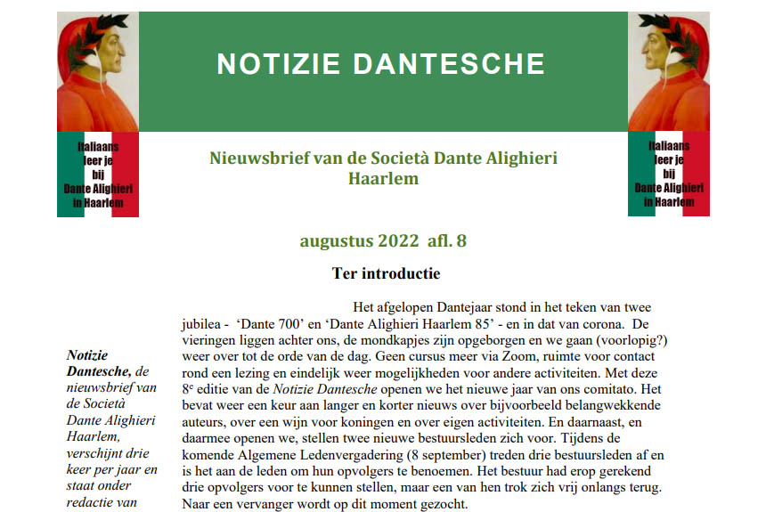 Bericht ua-nieuwsbrief-aug-2022 nieuwsbrief augustus 2022